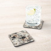 ヴィンテージの水色バラベージュ、ブラック、クリーム コースター (右側)