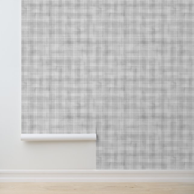 ヴィンテージの水色フランスの灰色のギンガムパターン 壁紙 (アプリケーション)