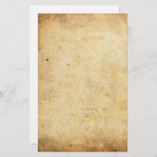 ヴィンテージの汚れた硫酸紙 便箋 (正面/裏面)