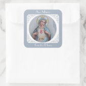 ヴィンテージの汚れなきハートと悲しみ スクエアシール (バッグ)