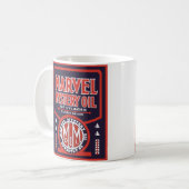 ヴィンテージの油の印の再生 コーヒーマグカップ (正面左)