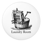 ヴィンテージの洗濯室は搾取者に着せます セラミックノブ (正面)