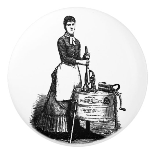 ヴィンテージの洗濯室 セラミックノブ (正面)