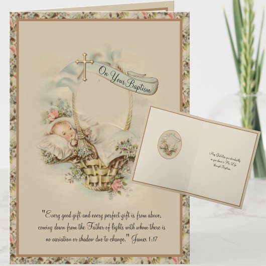 ヴィンテージの洗礼少年か少女 カード