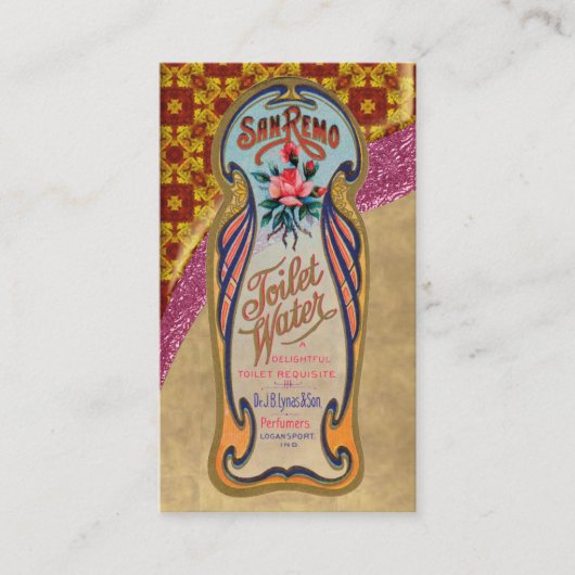 ヴィンテージの洗面所水ポスター名刺 名刺 (正面)
