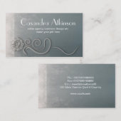 ヴィンテージの浅浮き彫りの花の壁のコンクリートの芸術 名刺 (正面/裏面)