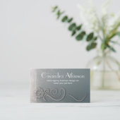 ヴィンテージの浅浮き彫りの花の壁のコンクリートの芸術 名刺 (スタンド正面)