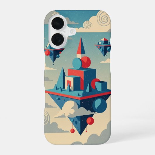 ヴィンテージの浮島 iPhone 16ケース (裏面)