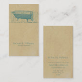 ヴィンテージの浴槽 名刺 (正面/裏面)