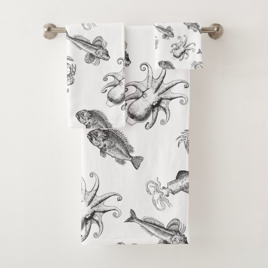 ヴィンテージの海の創造物の海のファンタジー バスタオルセット (インサイチュ)