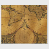 ヴィンテージの海の地図の包装紙ロール ラッピングペーパー (フラット)