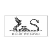 ヴィンテージの海の怪物 神話的なエクスリブリス本 ラバースタンプ (インプリント)