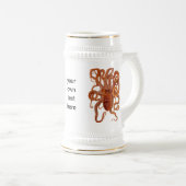 ヴィンテージの海の野性生物-タコ-ビールのジョッキ ビールジョッキ (正面右)