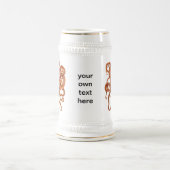 ヴィンテージの海の野性生物-タコ-ビールのジョッキ ビールジョッキ (中央)