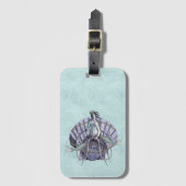 ヴィンテージの海の魔女コラージュ ラゲッジタグ (正面縦)