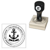 ヴィンテージの海事用アンカー この本は〇〇のもの ラバースタンプ (押印)