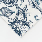 ヴィンテージの海兵隊員パターン フリースブランケット (角)