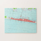 ヴィンテージの海岸の高さNJ Map (1953年) ジグソーパズル (横)
