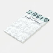 ヴィンテージの海洋動物パターン|はあなたの名前を加えます ポストイット (アングル)