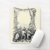 ヴィンテージの海賊と難破した海賊船 マウスパッド (マウス)