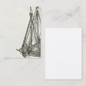 ヴィンテージの海賊船のイラストレーションの名刺 名刺 (正面/裏面)