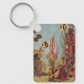 ヴィンテージの海、熱帯コーラルアンジェフィッシュ キーホルダー (正面)