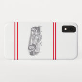 ヴィンテージの消防車の鉛筆画 消防士のイラスト Case-Mate iPhoneケース (裏面(横))