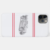 ヴィンテージの消防車の鉛筆画 消防士のイラスト  Case-Mate iPhoneケース (裏面(横))