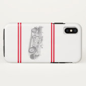 ヴィンテージの消防車の鉛筆画 消防士のイラスト Case-Mate iPhoneケース (裏面(横))