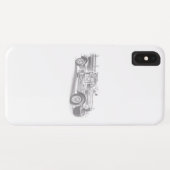 ヴィンテージの消防車の鉛筆画 消防士のイラスト  Case-Mate iPhoneケース (裏面(横))