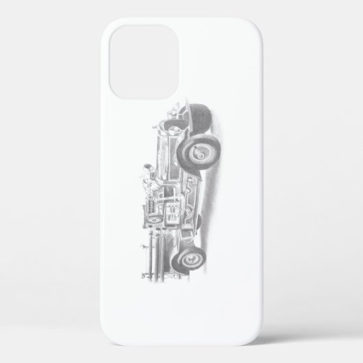 ヴィンテージの消防車の鉛筆画 消防士のイラスト  Case-Mate iPhoneケース (裏面)