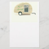 ヴィンテージの涙のトレーラーのジプシーのキャラバン 便箋 (正面)