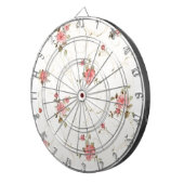 ヴィンテージの淡いピンクのバラ ダーツボード (正面右)