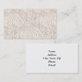 ヴィンテージの淡いピンクのレース 名刺 (正面/裏面)