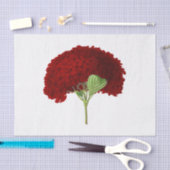 ヴィンテージの深紅のアジサイの花 フローラル 薄葉紙 (クラフト)