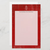 ヴィンテージの深紅の動揺してなKeep Calm and Carry On 便箋 (正面/裏面)