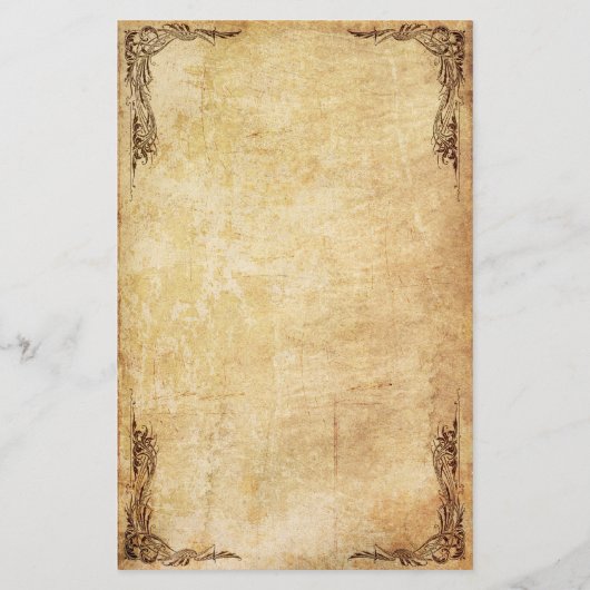 ヴィンテージの渦巻の文房具 便箋 (正面)