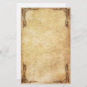 ヴィンテージの渦巻の文房具 便箋 (正面/裏面)