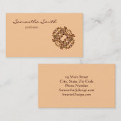 ヴィンテージの渦巻の黄色デザイナー名刺 名刺 (正面/裏面)