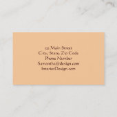 ヴィンテージの渦巻の黄色デザイナー名刺 名刺 (裏面)