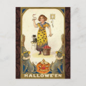 ヴィンテージの準備のハロウィーンパーティー インビテーションポストカード (正面)