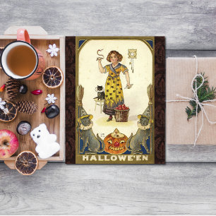 ヴィンテージの準備のハロウィーンパーティー ポストカード
