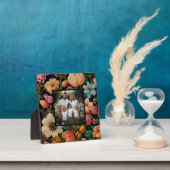 ヴィンテージの濃い濃い花が写真をパーソナライズ フォトプラーク (インサイチュ)