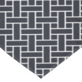 ヴィンテージの濃紺の白い日本編むパターン テーブルクロス (アングル)