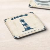 ヴィンテージの灯台ポスター1 コースター (左側)