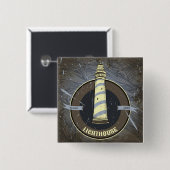 ヴィンテージの灯台| 1960年 缶バッジ (正面&裏面)