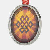 ヴィンテージの無限の結び目 メタルオーナメント (左)