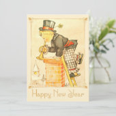 ヴィンテージの煙突の掃除人の明けましておめでとう シーズンカード (スタンド正面)