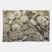 ヴィンテージの熱と冷たい磁器のノブ キッチンタオル (横)