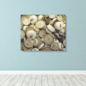 ヴィンテージの熱と冷たい磁器のノブ キャンバスプリント (インサイチュ (ウッドフロア))